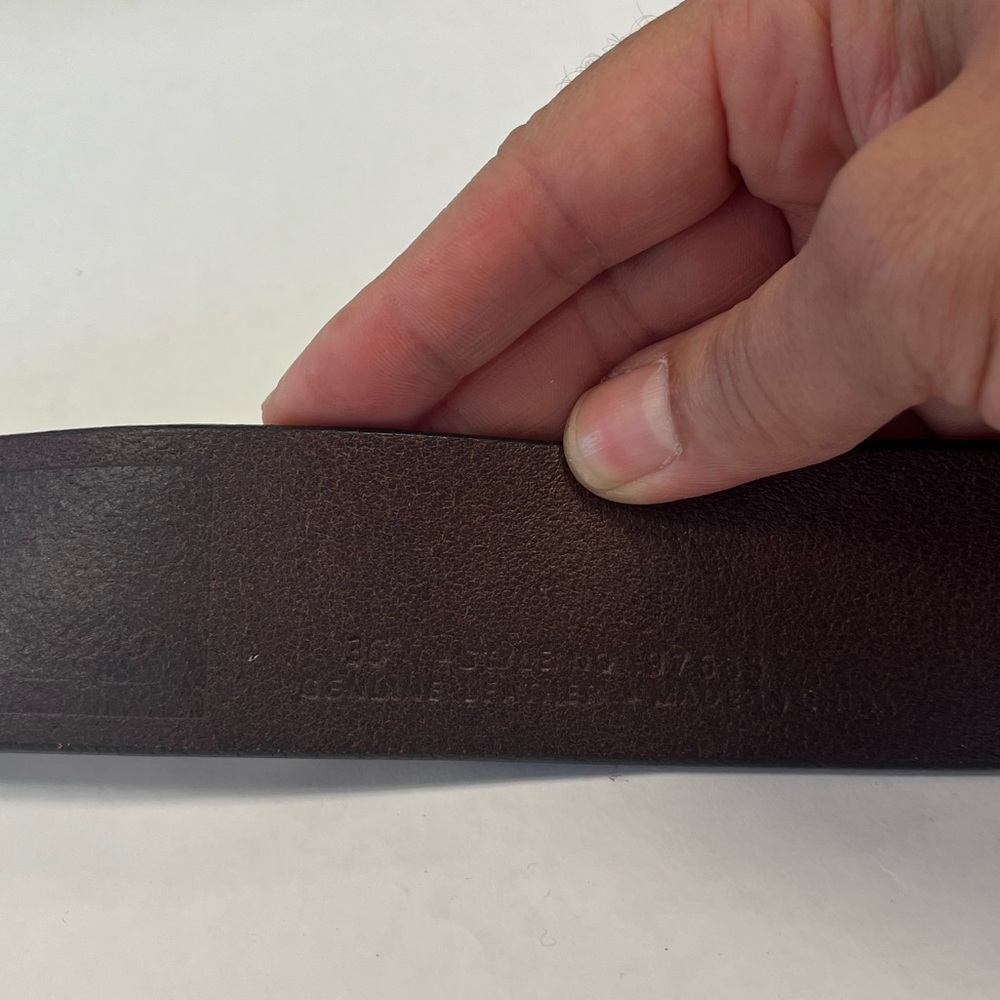 Mossimo Brown Leather Adjustable Belt Sz. M‎ - Picture 3 of 5